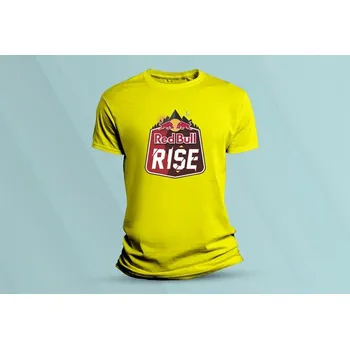 Dětská móda Dětské bavlněné tričko Red Bull Rise. Žlutá velikost 128 (7-8 let)