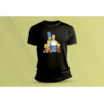 Dětské bavlněné tričko Simpsonovi. Černá velikost 116 (5-6 let)