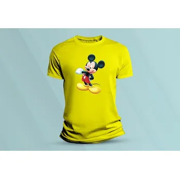 Chlapecké oblečení Dětské bavlněné tričko Mickey 2. Žlutá velikost 152 (12-13 let)