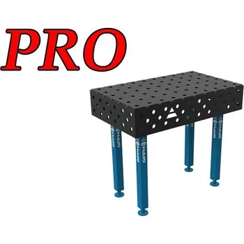 Dílenský stůl GPPH Svařovací stůl PRO (15mm) - 1000x600mm - díry o průměru 28mm, mřížka 100x100mm, nohy s kolečky
