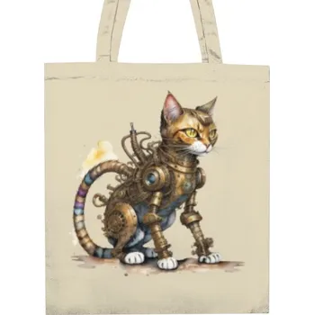 Nákupní taška Nákupní taška unisex s potiskem mechanická kočička