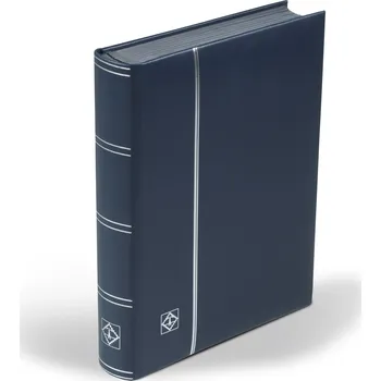 Obal pro sběratelský předmět Leuchtturm LEDER vatovaný zásobník s černými listy Barva: Modrá