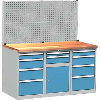 Dílenský stůl Montovaný dílenský pracovní stůl DPS113, šíře 1500 mm, slevy