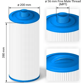 Bazénová filtrace Crystalline Pool Spa Filter Filtrační kartuše SC813 Jacuzzi