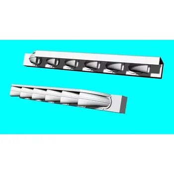 Plastikový model LF model 1/72 Bf 109F-4 exhaust stacks 3D-Printed (EDU)