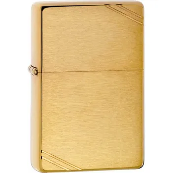Zapalovač 23002 Brushed Brass Vintage with Slashes