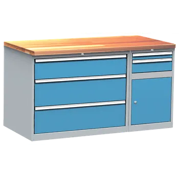 Dílenský stůl Montovaný dílenský pracovní stůl DPS112, šíře 1500 mm, slevy