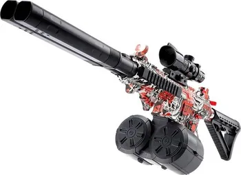 Dětská zbraň Sunny Blaster Double Barrel dvouhlavňová pistole na vodní gelové kuličky červená