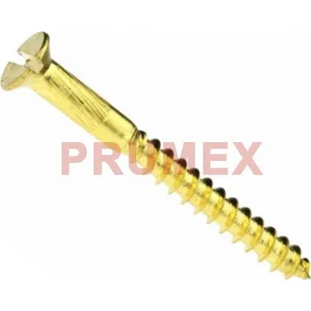 Vrut Vrut do dřeva, zápustná hlava s&nbsp;drážkou DIN 97 3 x 10 mosaz