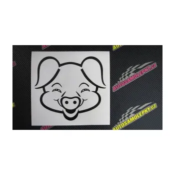 Samolepící dekorace SAMOLEPKA Prase 003 veselý čuník (17 - šedá) NA AUTO, NÁLEPKA, FÓLIE, POLEP, TUNING, VLASTNÍ TEXT, TISK, AUTOSAMOLEPKY.cz, POLEPY, OBRÁZEK, LOGO, SAMOLEPKY