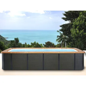 Bazén Technypools EXOTIC BROWN ELEGANCE 1000 9,85 x 5,80 x 1,25 m (1613KS) + DÁREK ZDARMA