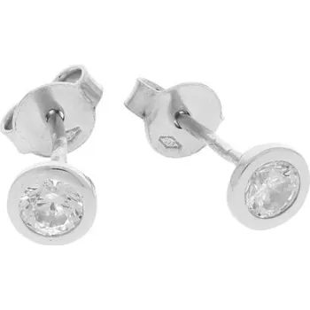 Náušnice Náušnice z bílého zlata s čirým zirkonem