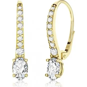 Náušnice Couple, Elegantní náušnice Marlene, zirkony a&nbsp;žluté zlato, 585-66-3-0414.0Z00.0.00.001.10