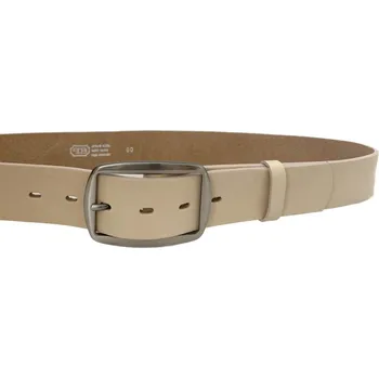 Opasek PENNY BELTS Kožený opasek 11744 krémový - 100 cm