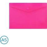 Obal spisový s klopou a drukem A5 neon Luma, růžový