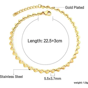 Náramek Elegantní náramek na nohu z chirurgické oceli - 150G