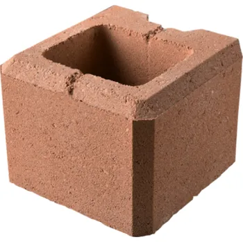 plotová tvarovka DITON Plotová tvarovka Viso koncová poloviční melír cihlová