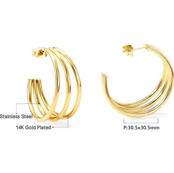 Náušnice Náušnice kruhy ve zlaté barvě - 418 tis