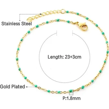 Náramek Náramek na kotník s luxusním přívěskem z nerezové oceli - 116JG