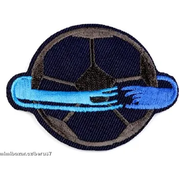 Nášivka - nášivky-nažehlovačky-nažehlovačka MÍČE 1 modrá