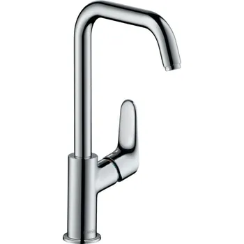Vodovodní baterie Hansgrohe Focus E2, páková umyvadlová baterie 240, s otočným výtokem a výpustí, chromová, 31609000