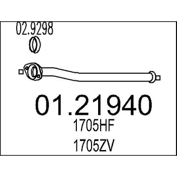 Auto-moto Výfuková trubka MTS 01.21940