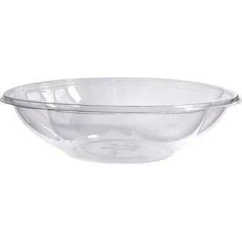 Jednorázové nádobí Miska salátová PLA plastová transparentní bez víčka 1420ml/50ks