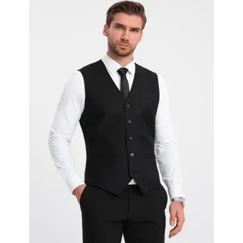 Pánská vesta Ombre Clothing V4 OM-BLZV-0112 černá