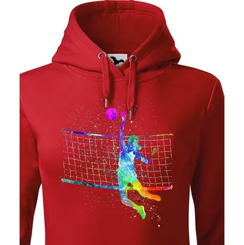 Dámská mikina Dámská mikina Volejbalistka, Barva Červená, Velikost XL, Canvas Dámská mikina Bezvatriko.cz 1323