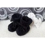 AMÁLKA Zateplené, chlupaté bačkůrky, černé Velikost: 68-80