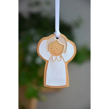 Keramický andílek pro štěstí s puntíky