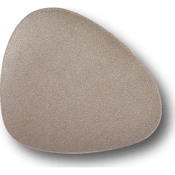 Příbor Podtácky, 6ks, ze syntetické kůže, 10 x 12 cm, metallic taupe, ZELLER