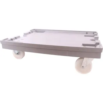 Vozík pod přepravky 800*600 mm, 2 otočná a 2 pevná kolečka