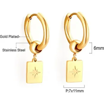 Náušnice Luxusní nerezové náušnice s přívěsky - 520G