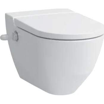 Klozet Laufen Cleanet Navia - Elektronický bidet s keramikou, boční přívod vody, Rimless, SoftClose, matná bílá H8206017577171