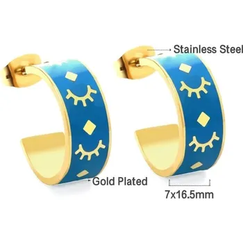 Náušnice Náušnice kruhy ve zlaté barvě - 144 kg