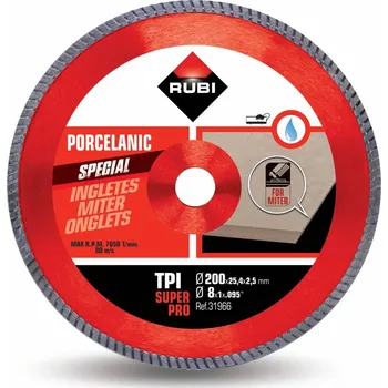 Pilový kotouč RUBI kotouč diamantový TPI SUPER PRO průměr 200mm celoobvodový 200x25,4x2,5 mm