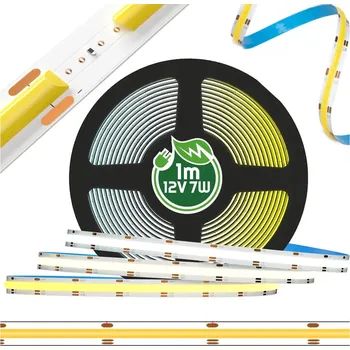 LED páska BERGE LED pásek COB - 7W - 12V - IP20 - 1m - teplá bílá MS0241