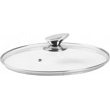 Poklice poklice skleněná nerez úchyt 28 cm