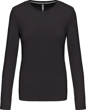 Dámská tunika Dámské triko s dlouhým rukávem Kariban K383 Barva: Šedá tmavá, Velikost: 3XL