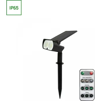 Dekorativní svítidlo SPECTRUMLED Solární lampa s dálkovým ovládáním OCULUS SOLARIS CCT IP65 Černá