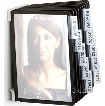 VARIO® WALL A5 10 - Nástěnný stojan na dokumenty, letáky či prospekty Stojan bílý, rámečky černé