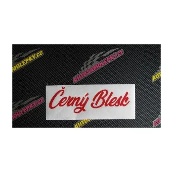 Polep vozidla SAMOLEPKA Černý blesk nápis (10 - červená) NA AUTO, NÁLEPKA, FÓLIE, POLEP, TUNING, VLASTNÍ TEXT, TISK, AUTOSAMOLEPKY.cz, POLEPY, OBRÁZEK, LOGO, SAMOLEPKY