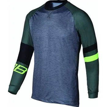 cyklistický dres Dres BBB BBW-317 Switchback šedo/zel./neon pánský XXL