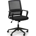 Low kancelářská židle z látky a síťoviny