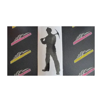 Samolepící dekorace SAMOLEPKA Horník 001 levá (17 - šedá) NA AUTO, NÁLEPKA, FÓLIE, POLEP, TUNING, VLASTNÍ TEXT, TISK, AUTOSAMOLEPKY.cz, POLEPY, OBRÁZEK, LOGO, SAMOLEPKY