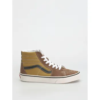 Pánská móda Vans Sk8 Hi (canvas/suede pop brown/multi) 44, hnědá