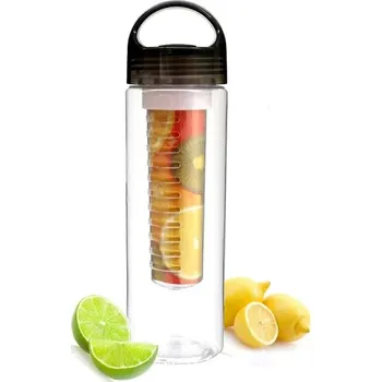 Láhev s filtrem na ovoce - 0,7 l - Černá