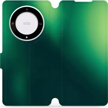 Pouzdro na mobilní telefon Flipové pouzdro Mobiwear - Honor Magic5 Lite 5G - VP61S Zelený odstín (Knížkové flip pouzdro, obal, kryt na mobil Honor Magic5 Lite 5G - VP61S Zelený odstín, materiál Umělá kůže + TPU - ochrana 360°, stojánek, silikonová vanička, magnetické zavírání)