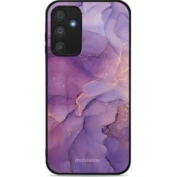 Pouzdro na mobilní telefon Lesklý kryt Mobiwear Glossy - Samsung Galaxy A15 / A15 5G - G050G - Fialový mramor (Prémiové lesklé pouzdro, obal, kryt Mobiwear Glossy na mobil Samsung Galaxy A15 / A15 5G - G050G - Fialový mramor, materiál Plast + TPU silikon - krytí po všech stranách,)